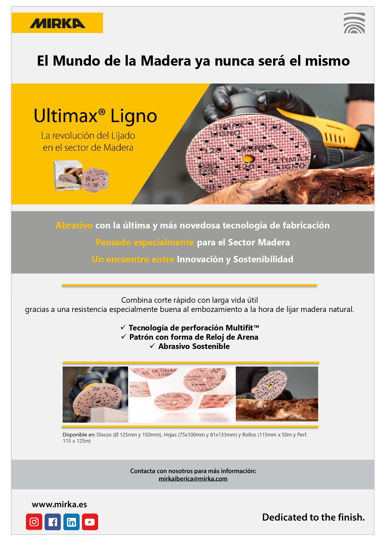 Lee más sobre el artículo Mirka presenta Ultimax Ligno y su intercambiador de discos Mirka Autocharger